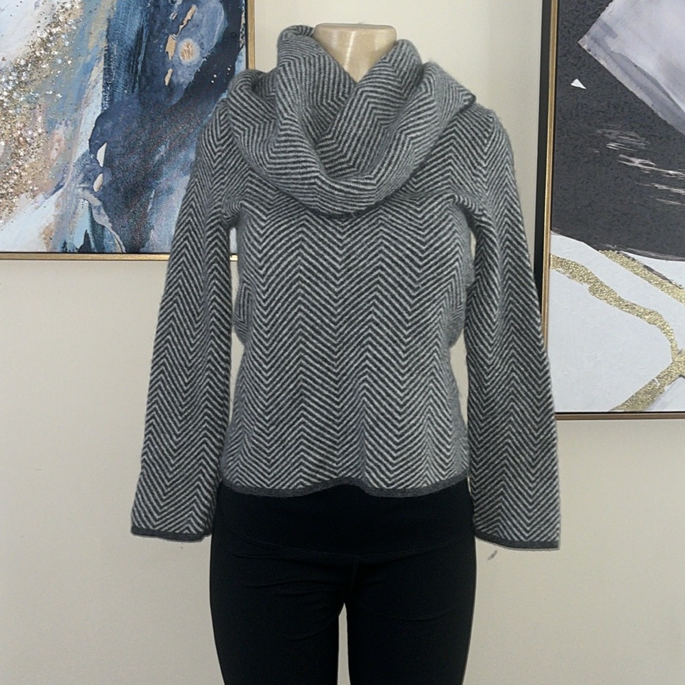 Clorinda vintage cowl neck sweater Medium wool/Cashmere/Rabbit hair - Picture 3 of 9